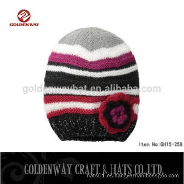 Venta al por mayor Gorros de invierno, Pom pom Beanie sombreros al por mayor, personalizado de punto de acrílico Beanie